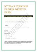 NYCHA SUPERVISOR &NewLine;PAINTER WRITTEN &NewLine;EXAM&NewLine;200 Practice Questions with Answers and Rationales