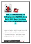 NHA Certified Billing & Coding Specialist &lpar;CBCS&rpar; Exam 2026 &vert; CBCS Certification &vert; 350&plus; Practice Questions & Verified Answers &vert; ICD-10-CM&comma; CPT&reg;&comma; HCPCS&comma; CMS-1500&comma; HIPAA&comma; Medicare & Medical Billing