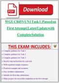 WGU C845 VUN1 Tasks 1&comma; 2 & 3 &vert; Passed on First Attempt &vert; Complete Performance Assessment Guide