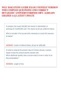 WGU D102 STUDY GUIDE EXAM 3 NEWEST VERSION &NewLine;WIH COMPLEE QUESTIONS AND CORRECT &NewLine;DETAILEDC ANSWERSVERIFIED 100&percnt; ALREADY &NewLine;GRADED A&plus;&vert;&vert; LATEST UPDATE 