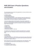 NUR 326 Exam 4 Practice Questions and Answers