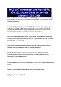 HAZ MAT Awareness and Ops NFPA 470 2022 Study Guide wit correct answers 100&percnt; 2026
