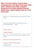 WGU &lpar;C 722&rpar; D215 Auditing  Practice Exam &NewLine;Comprehensive Test Bank Final Exam 2026&NewLine;2027 &vert;&vert;Newest Exam With Complete &NewLine;Questions & Accurate Detailed Answers &NewLine;&lpar;Rationales&rpar; Latest Update&excl;&excl; Best for Final &NewLine;Exam prep   