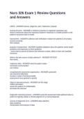 Nurs 326 Exam 1 Review Questions and Answers