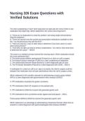 Nursing 326 Exam Questions with Verified Solutions