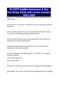 VA VDFP HazMat Awareness & Ops Test Study Guide with correct answers 100&percnt; 2026