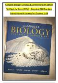 Campbell Biology&colon; Concepts & Connections 8th Edition &NewLine;Test Bank by Reece &lpar;2014&rpar; &vert; Complete 600 Question &NewLine;Exam Bank with Answers for Chapters 1&ndash;38 &NewLine;