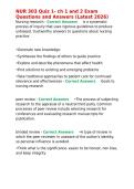 NUR 303 Quiz 1- ch 1 and 2 Exam Questions and Answers &lpar;Latest 2026