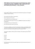 NICET Highway Construction Inspector Level III Practice Exam 1 Exam comprehensive questions &vert; FREQUENTLY MOST TESTED QUESTIONS AND VERIFIED SOLUTIONS&sol;GET IT 100&percnt; ACCURATE&excl;&excl; 