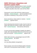 NURS 303-Exam 2 Questions and Answers &lpar;Latest 2026&rpar;&period;