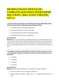 PHARMACOLOGY HESI EXAM &vert; COMPLETE QUESTIONS WITH EXPERT SOLUTIONS &vert; 2026 LATEST UPDATED &vert; GET A&plus;&NewLine;