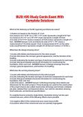 BUSI 400 Study Cards Exam With Complete Solutions