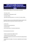 NFPA 472 HazMat Awareness Examination I-1 with correct answers 100&percnt;