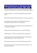 Hazmat Awareness & Operations Hirst II-1 with correct answers 100&percnt; 2026