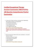 Certified Occupational Therapy Assistant Examination &lpar;NBCOT-COTA&rpar;&colon; 100-Question Comprehensive Practice Examination with Answers & Rationales