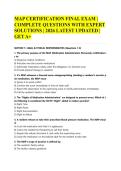 MAP CERTIFICATION FINAL EXAM &vert; COMPLETE QUESTIONS WITH EXPERT SOLUTIONS &vert; 2026 LATEST UPDATED &vert; GET A&plus;&NewLine;
