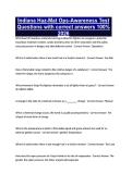 Indiana Haz-Mat Ops-Awareness Test Questions with correct answers 100&percnt; 2026