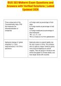 BUS 303 Midterm Exam Questions and&NewLine;Answers with Verified Solutions &vert; Latest&NewLine;Updated 2026