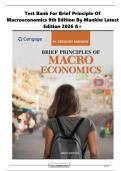 Test Bank For Brief Principle Of Macroeconomics 9th Edition By Mankiw Latest Edition 2026 A&plus;