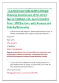 Comprehensive Osteopathic Medical Licensing Examination of the United States &lpar;COMLEX-USA&rpar; Level 3 Practice Exam&colon; 100 Questions with Answers and Detailed Rationales
