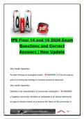 IPE Final 14 & 16 2026 &vert; Final Exam Questions & Correct Answers &vert; Health Disparities&comma; Community Mobilization&comma; Harm Reduction&comma; Health Equity & Public Health