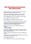 MCS 1000 Cumulative Exam Questions With Verified Answers