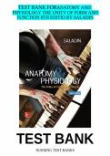 Test Bank For Anatomy And Physiology The Unity Of Form And Function 8th Edition by Kenneth S&period; Saladin 
