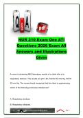 NUR 210 EXAM COMPLETE PACKAGE DEAL