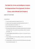 Test Bank for Crime and Intelligence Analysis An Integrated Real-Time Approach&comma; 2nd Edition by Glenn Grana&comma; James Windell &lpar;All Chapters&rpar;