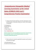 Comprehensive Osteopathic Medical Licensing Examination of the United States &lpar;COMLEX-USA&rpar; Level 1 Comprehensive Practice Examination
