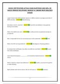 CAOHC CERTIFICATION ACTUAL EXAM QUESTIONS AND WELL DETAILED VERIFIED SOLUTIONS&vert; GRADED A&plus;&vert; BRAND NEW 2026&sol;2027 UPDATE