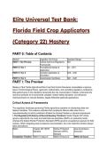 2026&sol;2027 Florida Field Crop Applicator &lpar;Category 22&rpar; Mastery&colon; Elite Test Bank &lpar;29&plus; Exam-Ready Questions&rpar;