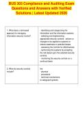 BUS 303 Compliance and Auditing Exam&NewLine;Questions and Answers with Verified&NewLine;Solutions &vert; Latest Updated 2026&NewLine;