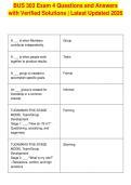 BUS 303 Exam 4 Questions and Answers&NewLine;with Verified Solutions &vert; Latest Updated 2026