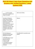 BUS 303 Week 3 Quiz Exam Questions and&NewLine;Answers with Verified Solutions &vert; Latest&NewLine;Updated 2026