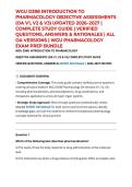 WGU D398 INTRODUCTION TO PHARMACOLOGY OBJECTIVE ASSESSMENTS &lpar;OA V1&comma; V2 & V3&rpar; UPDATED 2026&ndash;2027 &vert; COMPLETE STUDY GUIDE &vert; VERIFIED QUESTIONS&comma; ANSWERS & RATIONALES &vert; ALL OA VERSIONS &vert; WGU PHARMACOLOGY EXAM PREP BUNDLE