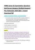 FINRA Series 65 Examination Questions &NewLine;And Correct Answers &lpar;Verified Answers&rpar; &NewLine;Plus Rationales 2026 Q&A &vert; Instant &NewLine;Download Pdf 