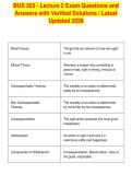 BUS 303 - Lecture 2 Exam Questions and&NewLine;Answers with Verified Solutions &vert; Latest&NewLine;Updated 2026