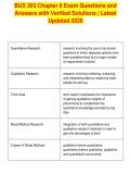 BUS 303 Chapter 6 Exam Questions and&NewLine;Answers with Verified Solutions &vert; Latest&NewLine;Updated 2026