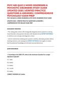 PSYC 620 QUIZ 2&colon; MOOD DISORDERS & PSYCHOTIC DISORDERS STUDY GUIDE UPDATED 2026 &vert; VERIFIED PRACTICE QUESTIONS & ANSWERS &vert; COMPREHENSIVE PSYCHOLOGY EXAM PREP