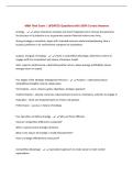 MBA Final Exam &vert; UPDATED Questions with 100&percnt; Correct Answers&NewLine;