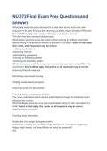 NU 372 Final Exam Prep Complete Nursing Review Questions and Answers 2025&sol; 2026 100&percnt; Verified Comprehensive Nursing Exam Preparation and Clinical Practice Solution Guide