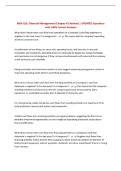 MBA 620&comma; Financial Management &lpar;Chapter &num;1 Review&rpar; &vert; UPDATED Questions with 100&percnt; Correct Answers&NewLine;