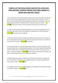 FUNERAL ARTS NATIONAL BOARD EXAM&vert;ACTUAL EXAM QUESTIONS AND WELL DETAILED VERIFIED SOLUTIONS&vert; GRADED A&plus;&vert; BRAND NEW 2026&sol;2027 UPDATE