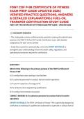 FDNY COF P-98 CERTIFICATE OF FITNESS EXAM PREP GUIDE UPDATED 2026 &vert; VERIFIED PRACTICE QUESTIONS&comma; ANSWERS & DETAILED EXPLANATIONS &vert; FUEL-OIL TRANSFER CERTIFICATION STUDY GUIDE