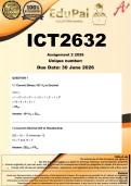 ICT2632 Assignment 2 &lpar;COMPLETE ANSWERS&rpar; 2026 - DUE June 2026
