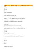 ENGR 102 &ndash; QUESTIONS WITH COMPLETE SOLUTION