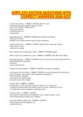 ENPC 5TH EDITION QUESTIONS WITH CORRECT ANSWERS 2026-2027