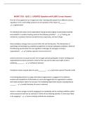 MGMT 3720 - QUIZ 1 &vert; UPDATED Questions with 100&percnt; Correct Answers&NewLine;