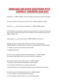 ENRICHED AIR DIVER QUESTIONS WITH CORRECT ANSWERS 2026-2027